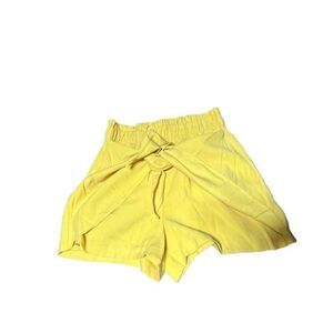 BCBGeneration Canary Yellow Dressy Tie Front Shorts Size XS